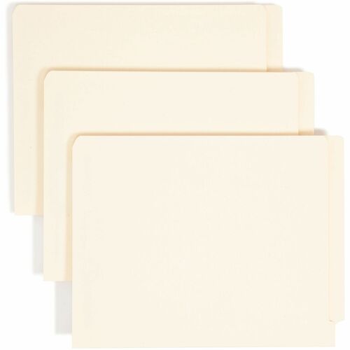 Smead SMD34115 Straight Tab Cut Letter Recycled Fastener Folder