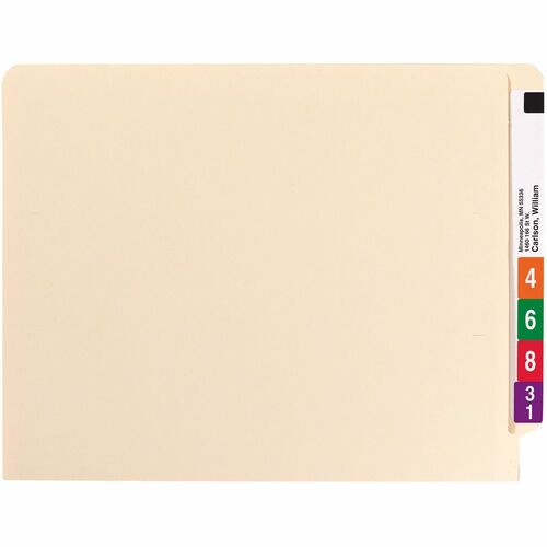 Smead SMD34116 Straight Tab Cut Letter Recycled Fastener Folder