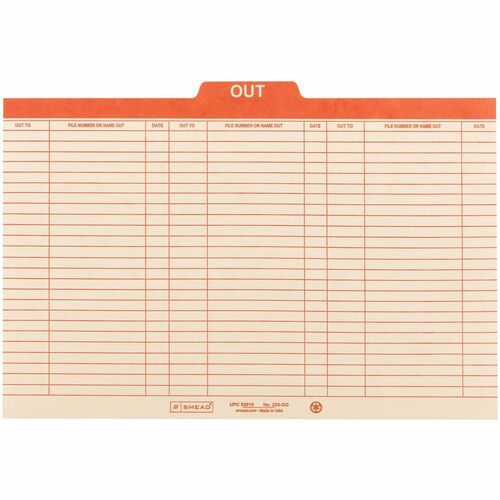 Smead SMD53910 1/5 Tab Cut Legal Recycled Top Tab File Folder