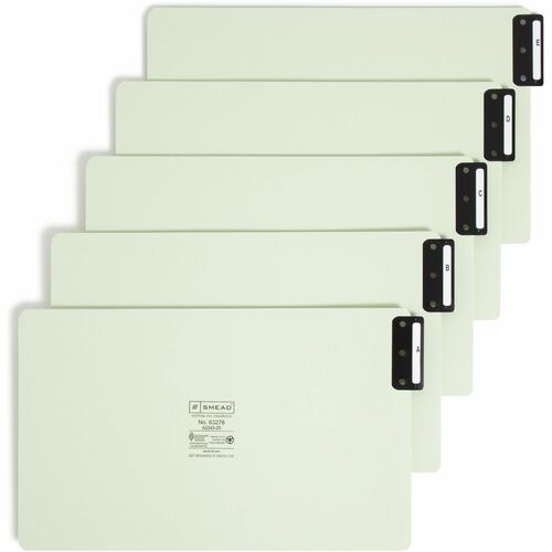 Smead SMD63276 100% Recycled Filing Guides with Vertical Extra-Wide Blank Tab