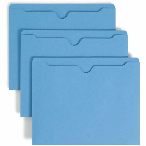Smead SMD75502 Colored Straight Tab Cut Letter Recycled File Jacket