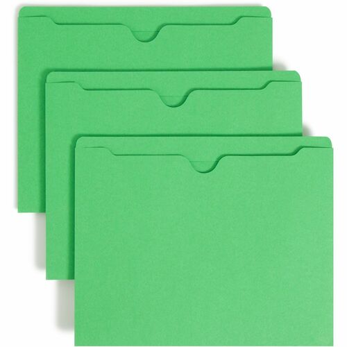 Smead SMD75503 Colored Straight Tab Cut Letter Recycled File Jacket