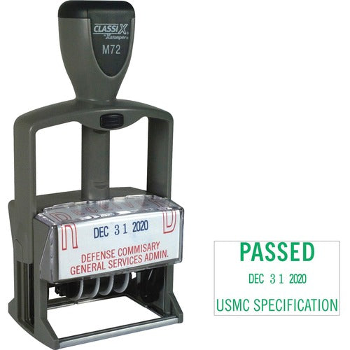 Xstamper XSTM72 ClassiX Self-inking Plastic Date Stamp