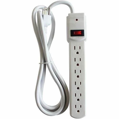 Compucessory CCS25102 6-Outlet Strip Office Surge Protector