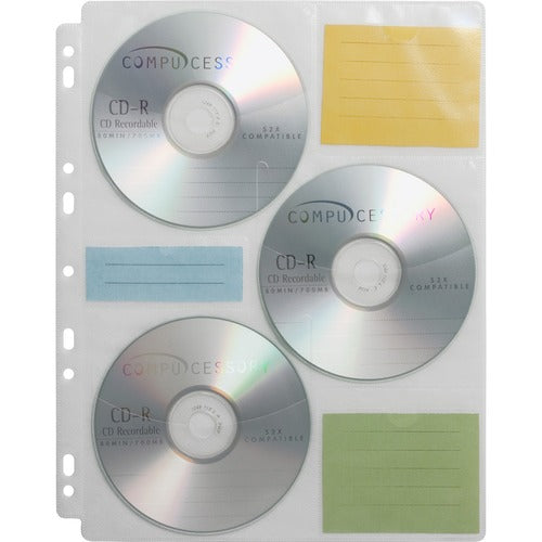 Compucessory CCS22297 CD/DVD Ring Binder Storage Pages