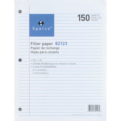Sparco SPR82123 3-hole Punched Filler Paper