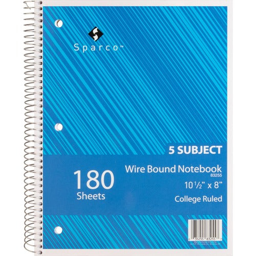 Sparco SPR83255 Wirebound College Ruled Notebooks