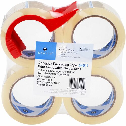 Sparco SPR64011 Heavy-duty Packaging Tape with Dispenser