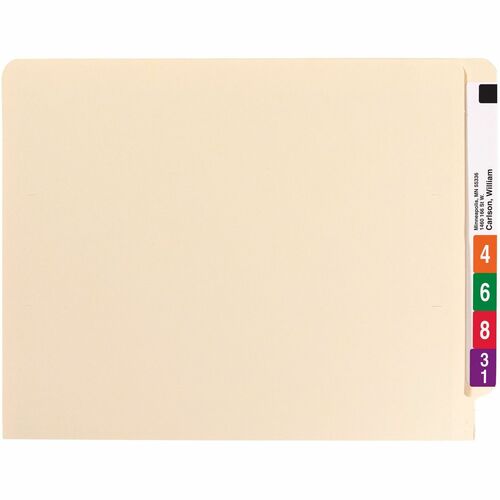 Smead SMD34160 Straight Tab Cut Letter Recycled Fastener Folder