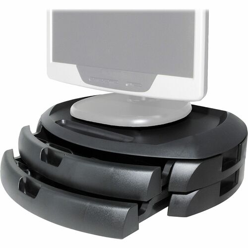 Kantek KTKMS200B 2-Drawer Black Monitor Stand/Organizer