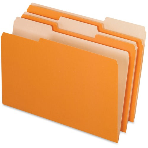 Pendaflex PFX435013ORA 1/3 Tab Cut Legal Recycled Top Tab File Folder