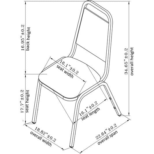 Lorell LLR62512 Upholstered Stacking Chairs