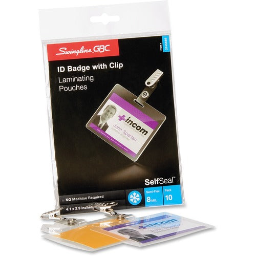 GBC GBC3745686 Self-Sealing ID Badge Laminating Pouches