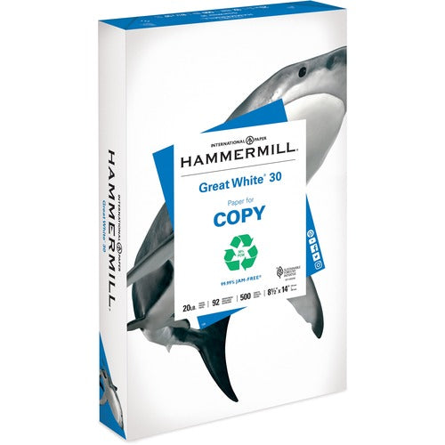 Hammermill HAM86704 Great White Recycled Copy Paper - White