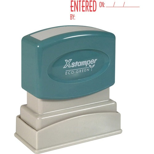 Xstamper XST1822 Red Ink ENTERED Title Stamp