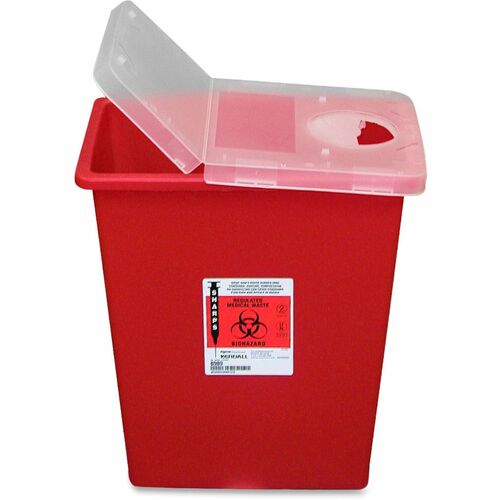 Covidien CVDSSHL100980 Kendall Sharps Containers with Hinged Lid