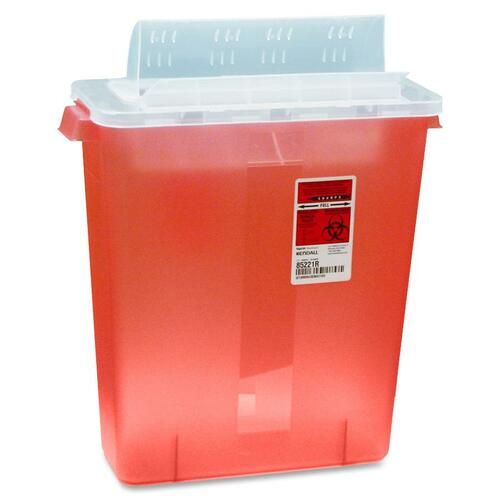 Covidien CVDSTRT10021R Transparent Red Sharps Container