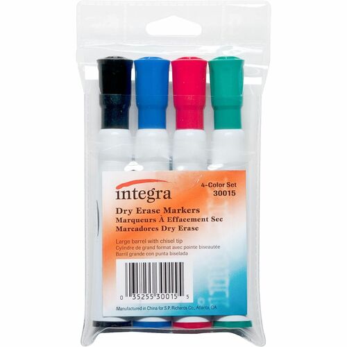 Integra ITA30015 Chisel Point Dry-erase Markers