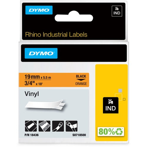 Dymo DYM18436 Colored Industrial Rhino Vinyl Labels