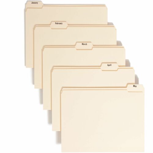 Smead SMD11765 1/5 Tab Cut Letter Recycled Top Tab File Folder