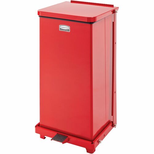 Rubbermaid Commercial RCPST12EPLRD Defenders Steel Step Cans