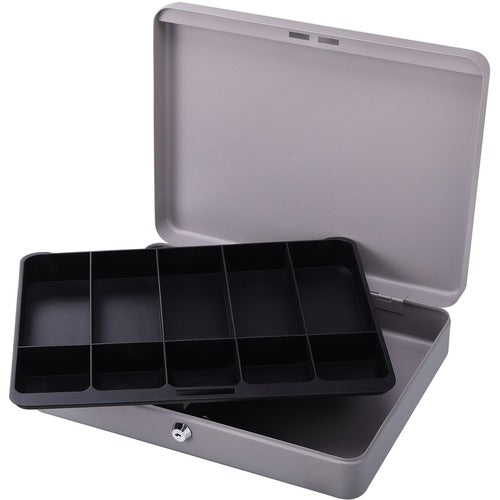Sparco SPR15500 All-Steel Locking Cash Box with Tray