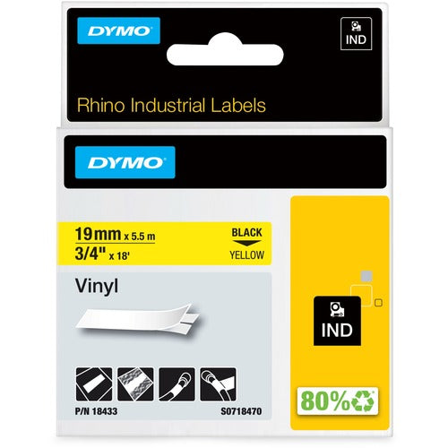 Dymo DYM18433 Colored Industrial Rhino Vinyl Labels