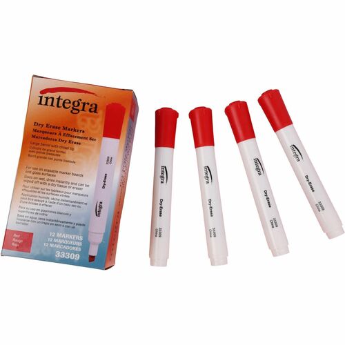 Integra ITA33309 Chisel Point Dry-erase Markers
