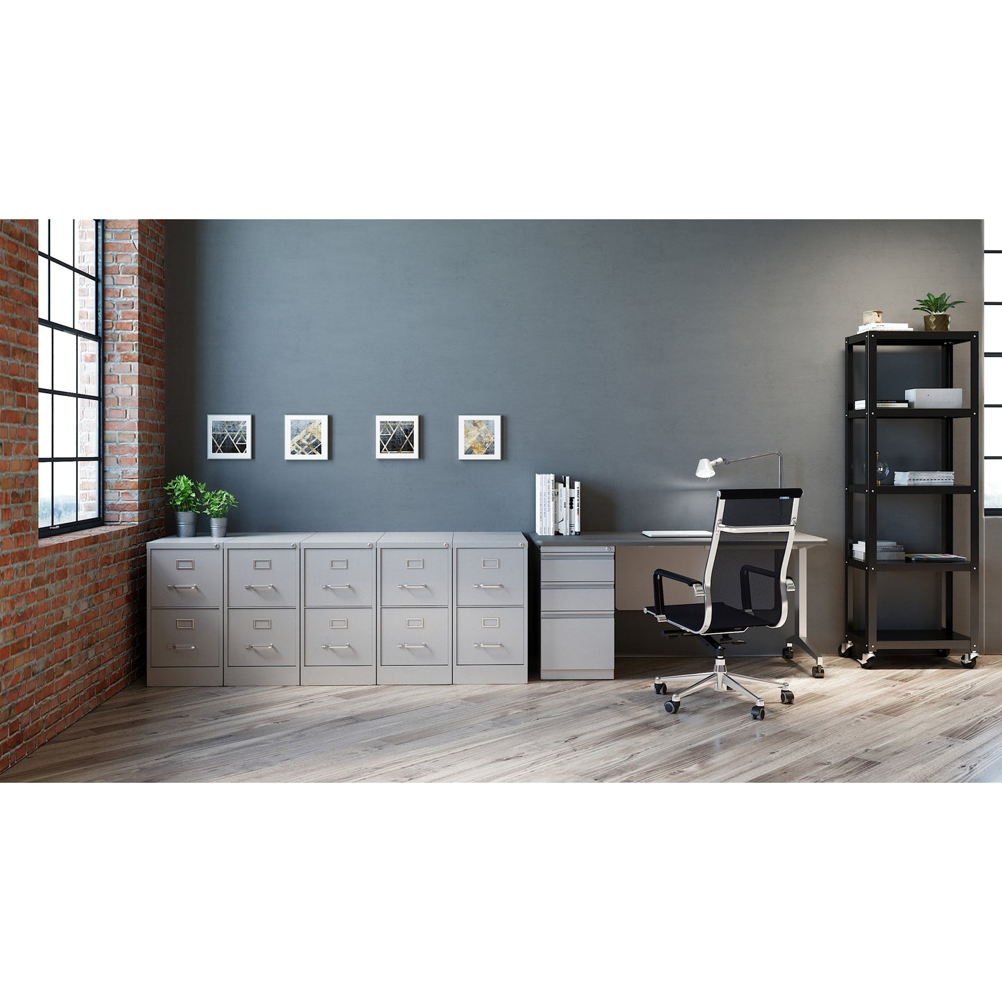 Lorell LLR60654 Fortress Series 25" Commercial-Grade Vertical File Cabinet