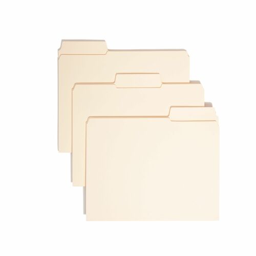 Smead SMD10395 SuperTab 1/3 Tab Cut Letter Recycled Top Tab File Folder