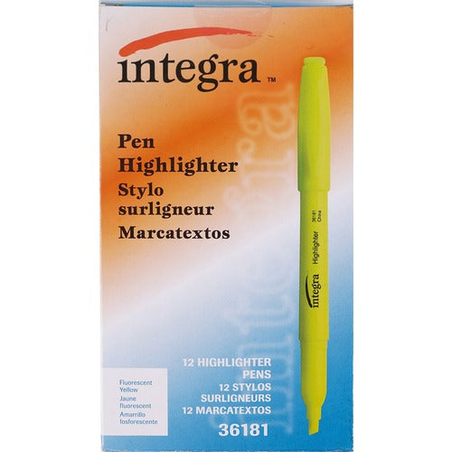 Integra ITA36181 Pen Style Fluorescent Highlighters