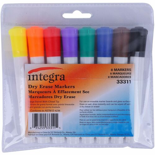 Integra ITA33311 Chisel Point Dry-erase Markers