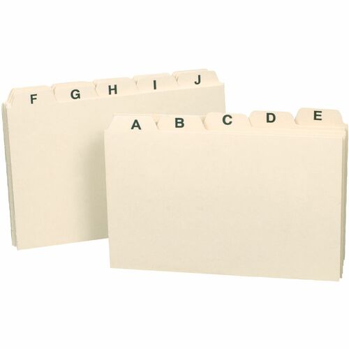 Smead SMD55076 Card Guides with Alphabetic Tab