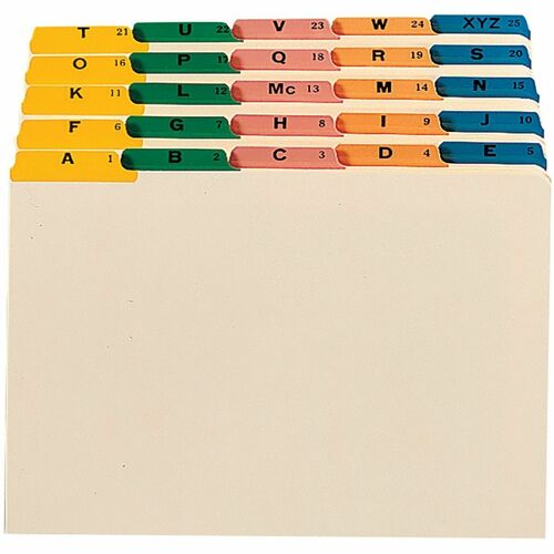 Smead SMD52180 Legal Filing Guides with Alphabetic Indexing