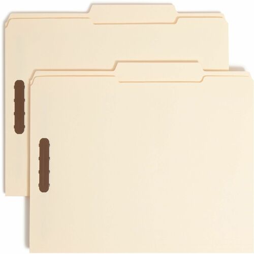 Smead SMD14538 1/3 Tab Cut Letter Recycled Fastener Folder