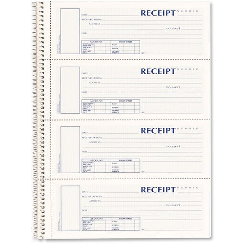 Rediform REDS16444WCL 3-part Wirebound Money Receipt Book