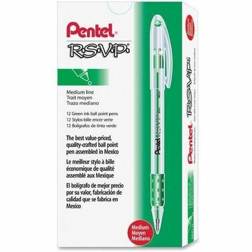 Pentel PENBK91D R.S.V.P. Ballpoint Stick Pens