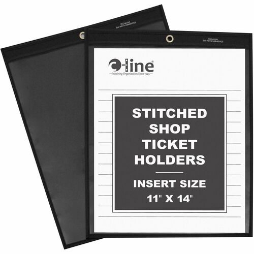 C-Line CLI45114 Shop Ticket Holders - Stitched - One Side Clear - 11" x 14"