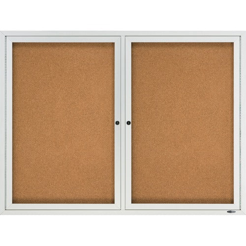 Quartet QRT2124 Enclosed Cork Bulletin Board for Outdoor Use