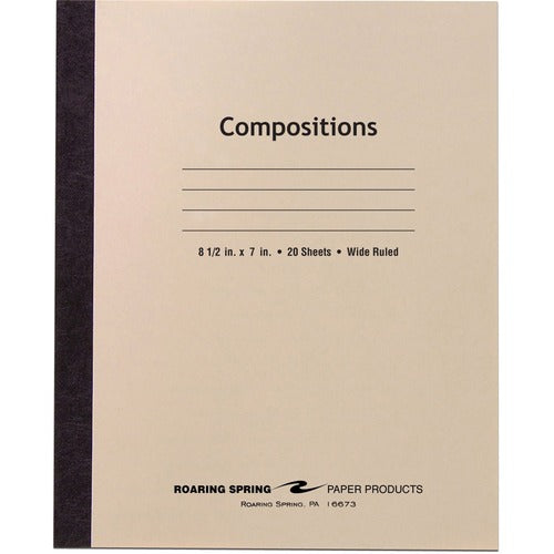 Roaring Spring ROA77340 Wide Ruled Flexible Cover Composition Book