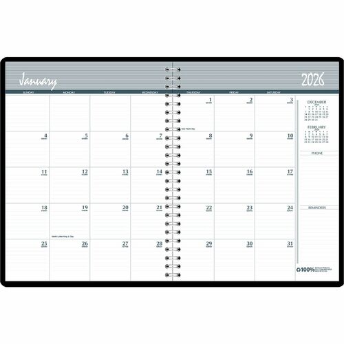 House of Doolittle HOD26202 Wirebound Monthly Planner