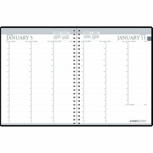 House of Doolittle HOD27202 Black Professional Weekly Planner