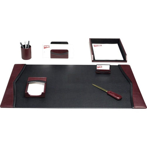 Dacasso DACD7004 Two-Toned Leather 7-Piece Desk Pad Kit