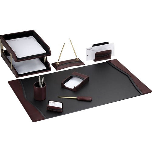 Dacasso DACD7020 Two-Toned Leather 10-Piece Desk Pad Kit