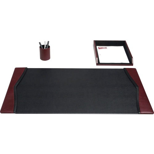 Dacasso DACD7037 Two-Tone Leather 3-Piece Desk Pad Kit