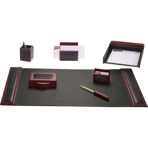 Dacasso DACD8004 Rosewood & Leather Desk Set