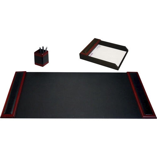 Dacasso DACD8037 Rosewood & Leather Desk Set