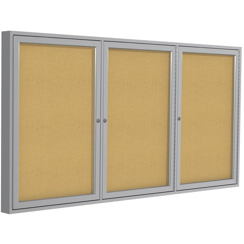 Ghent GHEPA33672K 3-Door Enclosed Indoor Bulletin Board