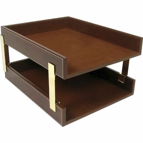 Dacasso DACA3220 Front Load Letter Tray With Gold Posts