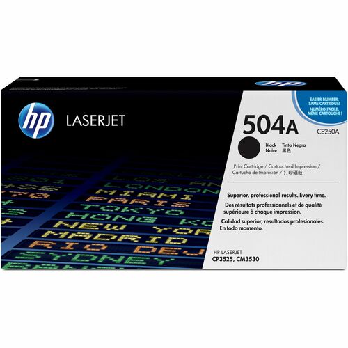 HP HEWCE250A 504A (CE250A) Original Laser Toner Cartridge - Single Pack - Black - 1 Each